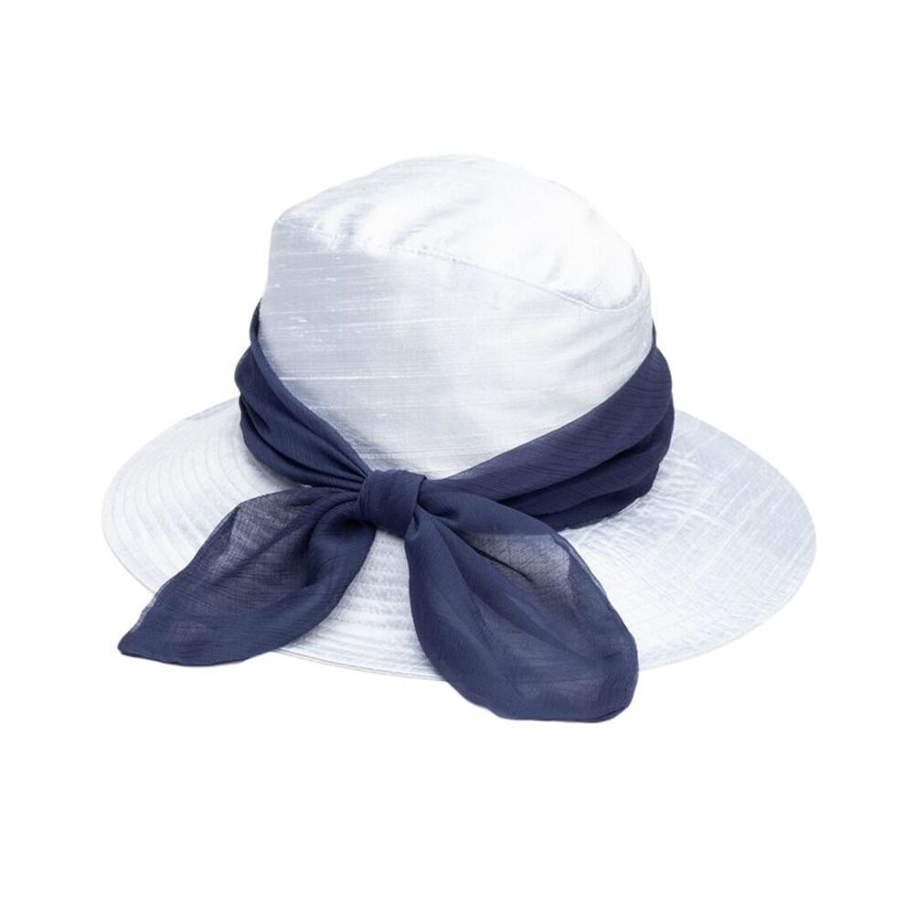 Eugenia Kim Jordana Silk Dupioni Hat, Blue